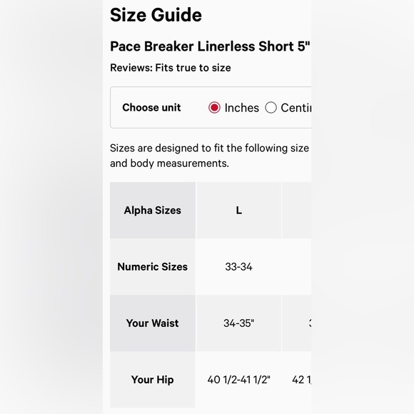 lululemon Pace Breaker Linerless Short 5” size L - Picture 7 of 7